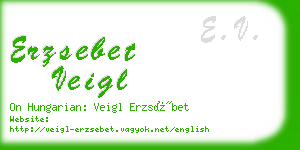 erzsebet veigl business card